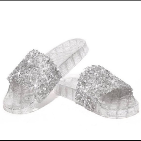 JUST IN!! Sparkle Jelly Slides - Picture 3 of 3